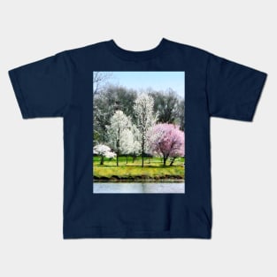 Spring - Line of Flowering Trees Kids T-Shirt